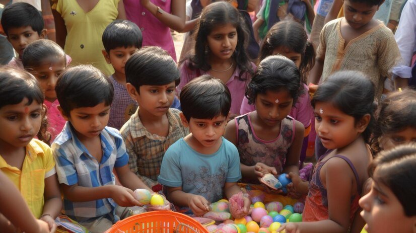 group-children-are-gathered-around-easter-eggs_670382-10693